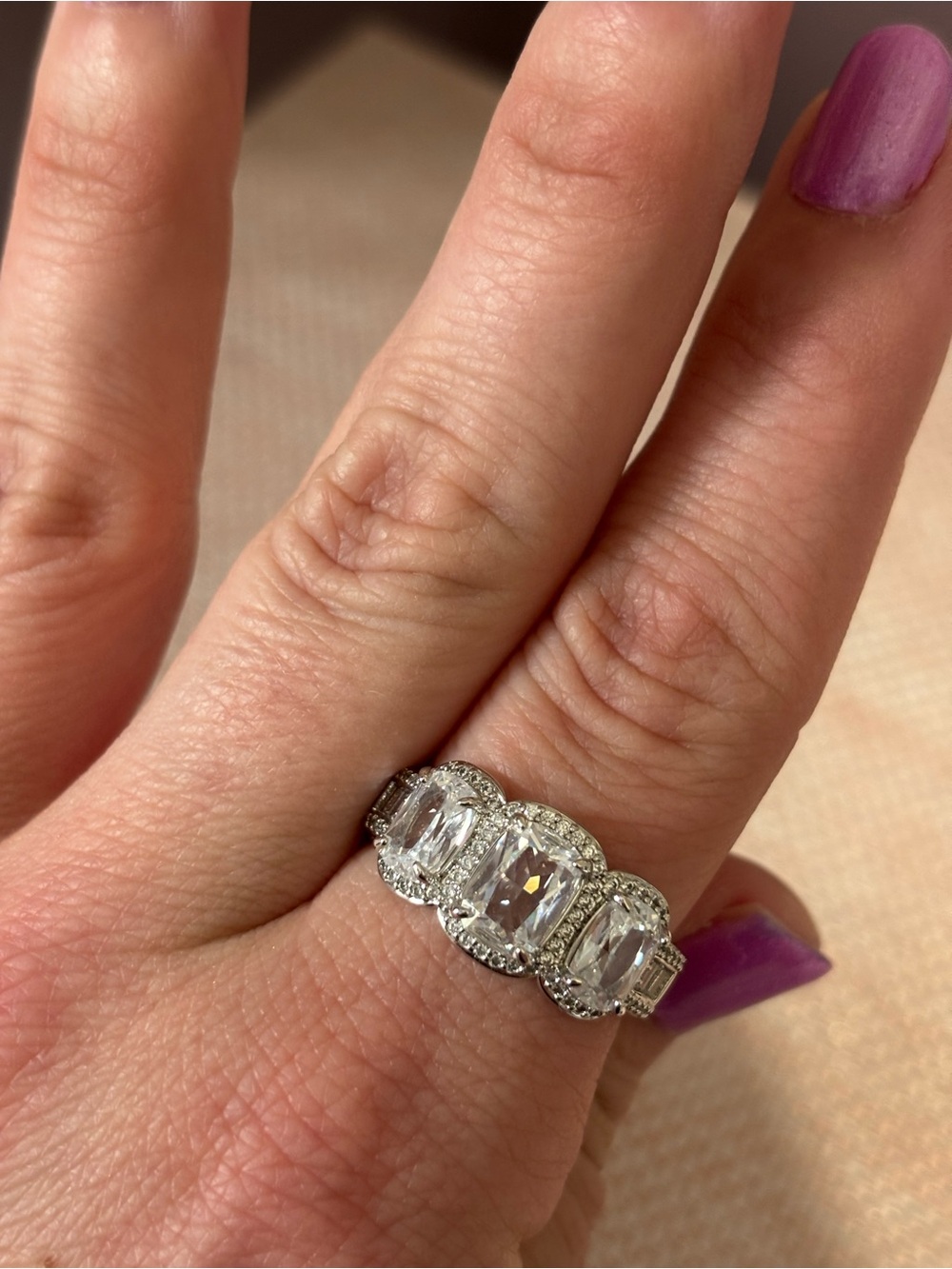 Diamond Cubic Zirconia Ring size 10